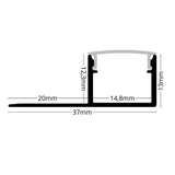 LED Einbauprofil RECESSED 13 · 2 m · für Trockenbau