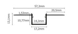 LED Flexprofil RECESSED 14 · 2 m · biegsam · für Trockenbau