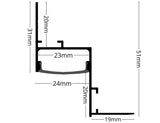 LED Wandprofil WALL-GLOW · 2 m · Wandwaschlicht