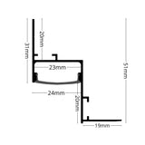 LED Wandprofil WALL-GLOW · 2 m · Wandwaschlicht
